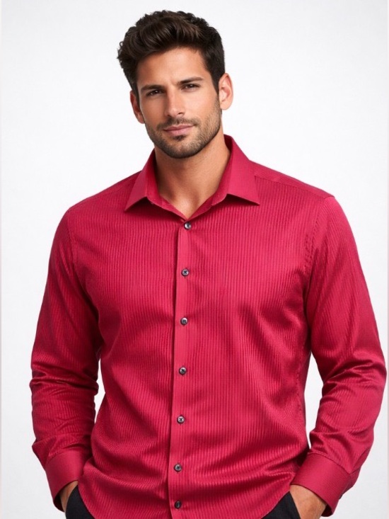 Calvin Klein Other - Calvin Klein Men Slim Fit Button-Up Shirt Bright Pink Non-iron Size 15.5 (32/33)